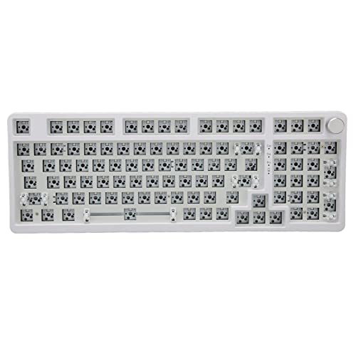 VBESTLIFE 98% Mechanische Hot-Swap-Tastatur mit 98 Tasten, Bluetooth 5.0, 2,4 GHz, Kabelgebundenes Mechanisches Tastatur-Kit Typ C, RGB-Hintergrundbeleuchtung, für Gamer oder Büro von VBESTLIFE