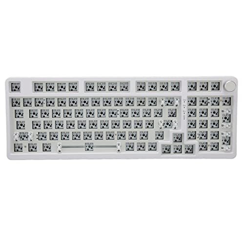 VBESTLIFE 98% RGB Modulare Mechanische DIY-Gaming-Tastatur, 98 Tasten, Hot-Swap-fähiger 2-Pin-Schalter, BT 5.0 Typ C und 2,4 G Kabelloses, Maßgeschneidertes Tastatur-Kit von VBESTLIFE