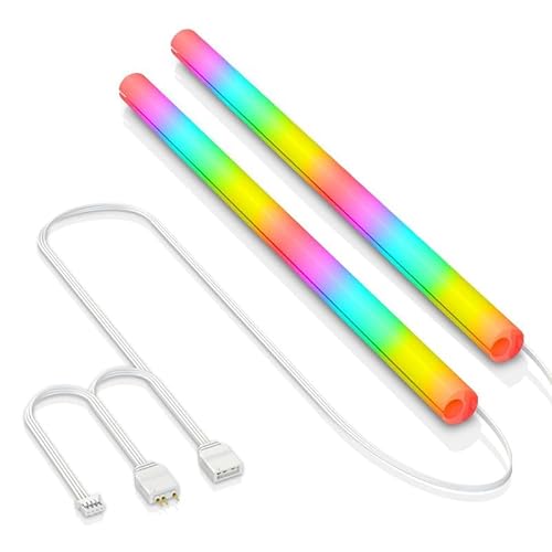 VBESTLIFE ARGB-Wasserkühlungsrohrschlauch, DIY 5V 3Pin Weiches Silikon ARGB Aura Sync Tube Sleeve mit 35 ARGB-Lichtperlen für PC von VBESTLIFE