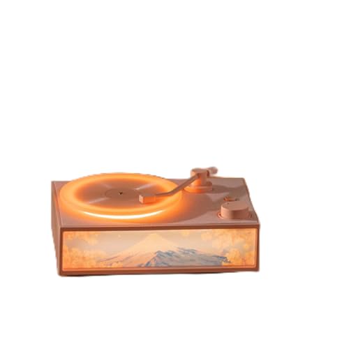 VBESTLIFE Aromatherapie-Bluetooth-Lautsprecher, Retro-Plattenspieler-Lautsprecher mit Aromatherapie-Funktion, 1500-mAh-Akku, Wiederaufladbar über USB, für Geschenke für Mädchen und Frauen von VBESTLIFE