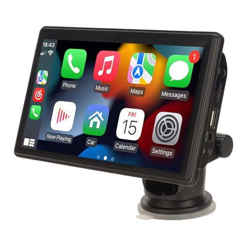 VBESTLIFE Autoradio, 7-Zoll-Touchscreen-BT-MP5-Player, für Carplay, für Android, für Auto, für MirrorLink, mit 12 LED-Rückfahrkamera von VBESTLIFE