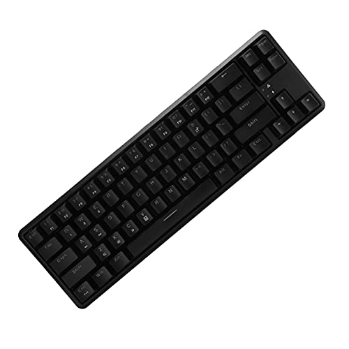 VBESTLIFE Bluetooth/Kabelgebundene 2-Modus-Tastatur, Bürotastatur für Mechanisches Spielen, Eingebaute 1000-mAh-Lithiumbatterie(schwarz) von VBESTLIFE