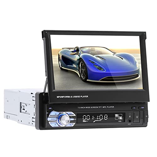 VBESTLIFE Bluetooth-Autoradio, 7In Car MP5 Video Player Einzelner Din-Car-Media-Player, Unterstützung für APE, FLAC, WAV, Dis von VBESTLIFE