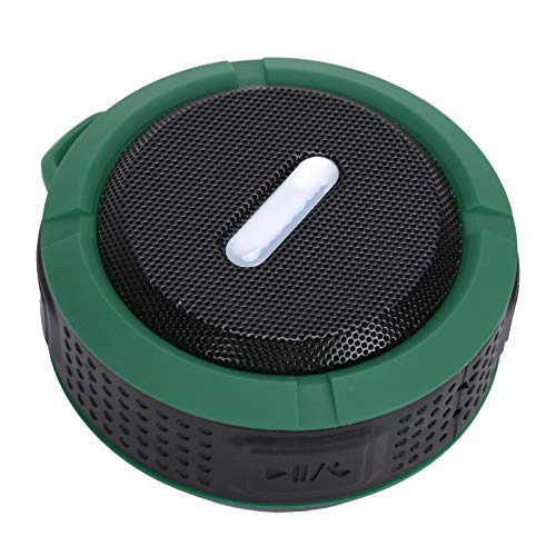 VBESTLIFE -Bluetooth-Lautsprecher, IPX4 Level Wasserdichter Tragbarer Subwoofer-Lautsprecher für Outdoor-Sportarten mit Saugnapf-Karabiner(Grün) von VBESTLIFE