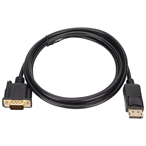 VBESTLIFE DP-auf-VGA-Adapterkabel, 1,8 M/5,9 Ft Stecker auf Stecker HD 1080p Vergoldetes DisplayPort-auf-VGA-Kabel für Desktop-PC, Laptop, Projektor von VBESTLIFE