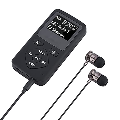 VBESTLIFE Dab Radio,Tragbare DAB/DAB + Pocket Digital Radio Empfänger Bluetooth MP3-Player mit Kopfhörer von VBESTLIFE