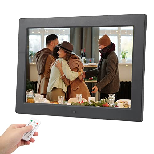 VBESTLIFE Digitaler 12-Zoll-Fotorahmen, Elektronisches Fotoalbum, Videoplayer, Fotofreigabegerät, Unterstützende Fernbedienung, Heimdekoration(EU-Stecker) von VBESTLIFE