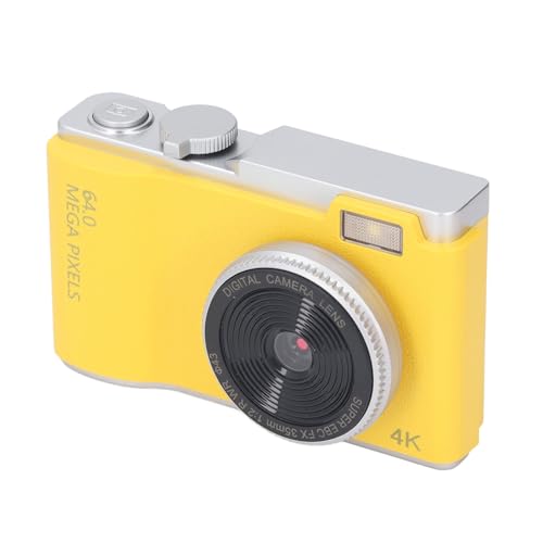Digitalkamera, Autofokus HD 1080P Vlogging-Kamera, 48 MP 16-Fach Digitalzoom-Digitalkamera, Tragbare Kompakte Point-and-Shoot-Kamera für Teenager, Erwachsene, Anfänger (Yellow) von VBESTLIFE