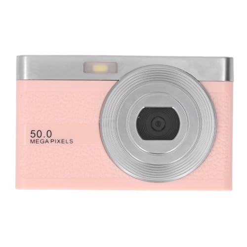 Digitalkamera, Autofokus HD 1080P Vlogging-Kamera, 50 MP 16-Fach Digitalzoom-Digitalkamera, Tragbare Kompakte Point-Shoot-Kamera für Jugendliche, Erwachsene, Anfänger (PINK) von VBESTLIFE