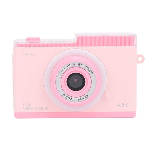 Digitalkamera, HD 1080P Vlogging-Kamera, 48 MP 8-Fach Digitalzoom-Digitalkamera, Tragbare Kompakte Point-and-Shoot-Kamera für Teenager, Erwachsene, Anfänger (Rosa) von VBESTLIFE