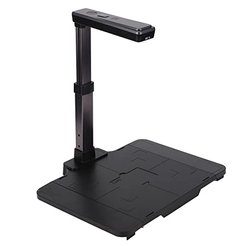 VBESTLIFE Dokumentenkamera, Buchscanner Overhead-Scanner HD 5MP Tragbare USB-Doc-Cam, A4-Fanggröße mit LED-Licht für ID-Karten-Bilderbuch, für Fernunterricht, Unterricht, Lernen, Dateidokument von VBESTLIFE