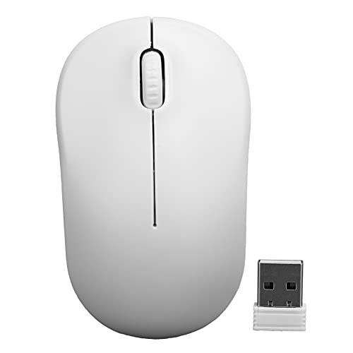 VBESTLIFE Drahtlose Maus, 1000 DPI Notebook Desktop-Computer Universal-Mäuse, Für Büro, Spiel, Weiße Einfache Maus, mit Empfänger von VBESTLIFE
