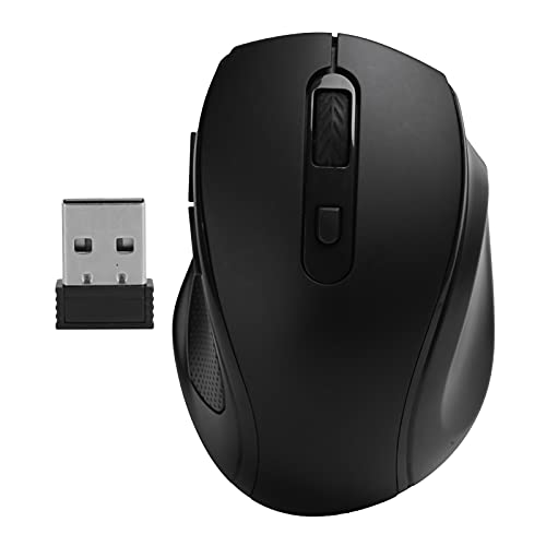 VBESTLIFE Drahtlose Maus, 2,4 GHz Office/Gaming Ergonomische Optische Maus 1600 DPI für Notebook-Desktop-Computer(schwarz) von VBESTLIFE