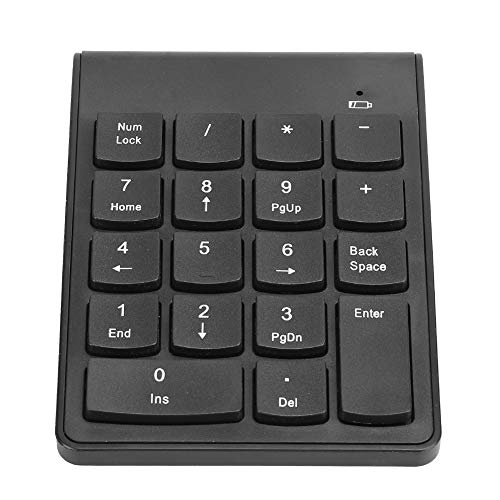 VBESTLIFE Drahtlose Zehnertastatur Portable Numpad Digitale Tastatur USB 2.4GHz 18-Tasten-Tastatur für Finanzbuchhaltung für PC/Desktop(Schwarz) von VBESTLIFE