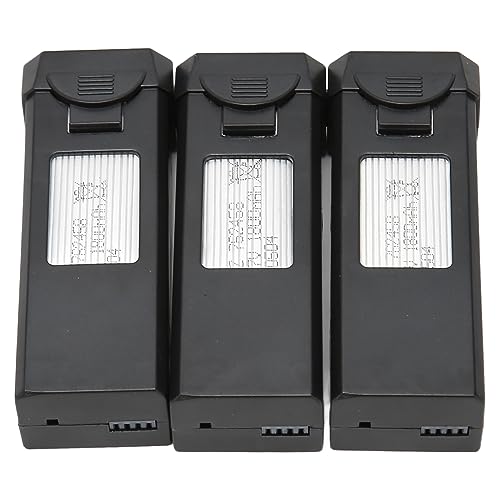 VBESTLIFE Drohnen-Lithiumbatterie, Quadrocopter-Drohnenbatterie 1800 MAh 3,7 V, Leicht, 3 Stück, Robustes ABS für A258 F184 SP3 VBESTLIFE Drohnen-Lithiumbatterie, Quadrocopter-Drohnenbatterie 1800 MAh 3,7 V, Leicht, 3 Stück, Robustes ABS für A258 F184 SP3 von VBESTLIFE