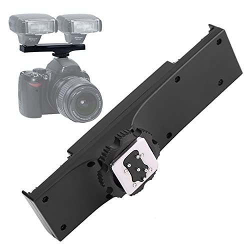 VBESTLIFE Dual Blitzschiene Einstellbar Blitzschuh Halterung Dual Flash Bracket für Speedlite-Kameras Kompatibel mit I-TTL- und SLR-Camcordern von Nikon und Canon (für Nikon) von VBESTLIFE
