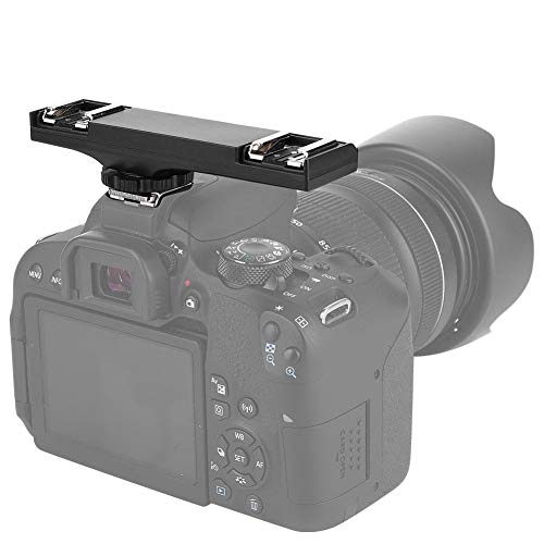 VBESTLIFE Dual Blitzschiene Einstellbar Blitzschuh Halterung für Speedlite-Kameras Kompatibel mit I-TTL- und SLR-Camcordern von Nikon und Canon.(für Canon) von VBESTLIFE