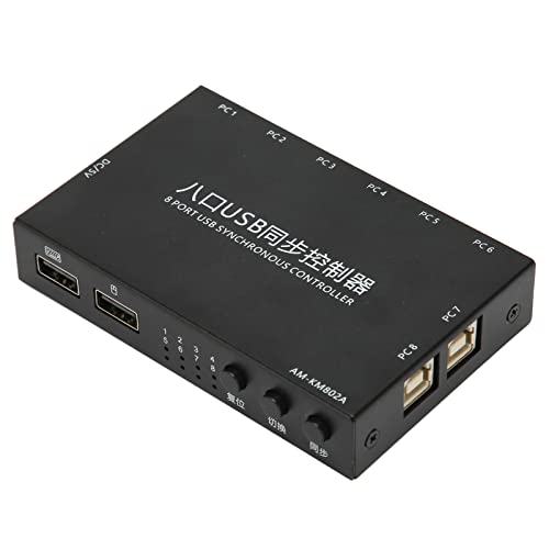 VBESTLIFE Dual-KVM-Switch mit 2 Anschlüssen, USB 2.0-Hub, 4K bei 30 Hz, Hotkey-Schalter, Unterstützt Win, OS X von VBESTLIFE