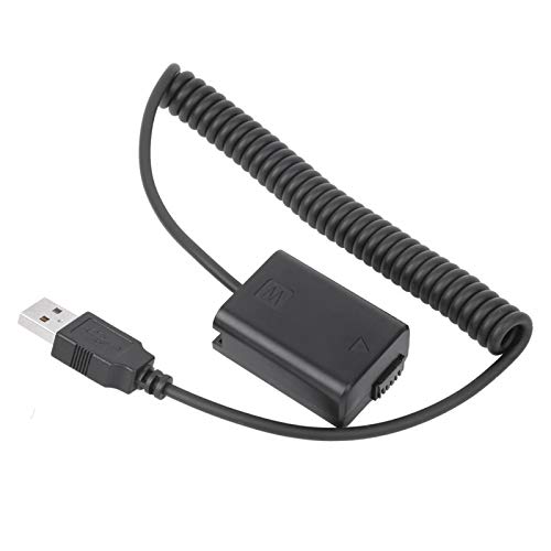VBESTLIFE Dummy-Akku, schwarzer USB-zu-FW50-Volldecoder-Dummy-Akku mit 40-80 cm Kabel für ILDC für A7/A7II/A7R/A7S/A7RII-Kamera von VBESTLIFE