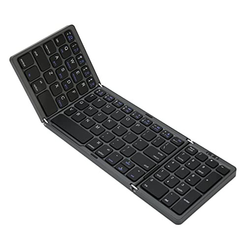 VBESTLIFE Faltbare Bluetooth-Tastatur, 81 Tasten in Voller Größe, Ultraflache Tragbare -BT-Wireless-Tastatur, Typ-C-Anschluss, für Android, für Windows, PC, Tablet von VBESTLIFE