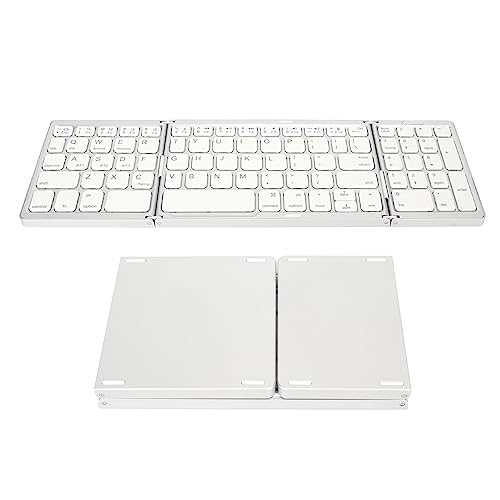 VBESTLIFE Faltbare Bluetooth-Tastatur, Dreifach Faltbare Tragbare Kabellose Tastatur mit Ziffernblock, Reisetastatur Im Taschenformat, Unterstützt Mehrere Geräteverbindungen, für Laptop, von VBESTLIFE
