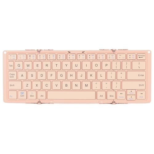 VBESTLIFE Faltbare Tastatur, Dreifach Faltbare -Wireless-Bluetooth-Tastatur, Tragbare Wiederaufladbare Kabellose Tastatur, Synchronisierung von Bis zu 3 Geräten, für Telefone, Tablets, von VBESTLIFE