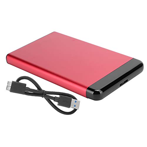 VBESTLIFE Festplatten Gehäuse, 2,5 in SATA USB 3.0 Tool-Free Festplatte HDD SSD Gehäuse Externes Gehäuse, Unterstützung Max 8TB (Rot) von VBESTLIFE