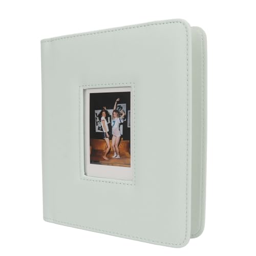 VBESTLIFE Fotoalbum mit 288 Taschen, 4 X 72 PU-Lederalbum für 3-Zoll-Fotos für 12 11 9 Sofortbildkamera, 2x3 Fotoordnerfenster, Transparent (Green) von VBESTLIFE
