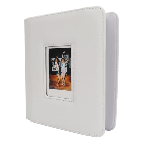 VBESTLIFE Fotoalbum mit 288 Taschen, 4 X 72 PU-Lederalbum für 3-Zoll-Fotos für 12 11 9 Sofortbildkamera, 2x3 Fotoordnerfenster, Transparent (White) von VBESTLIFE