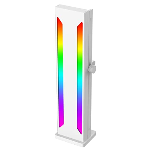 VBESTLIFE GPU-Stützhalterung, Grafikkartenhalter mit Magnetischer Basis aus ARGB-Aluminiumlegierung, Höhenverstellbare Halterung, Adressierbarer 5-V-GPU-Halter für PC-Grafikkarte (White) von VBESTLIFE