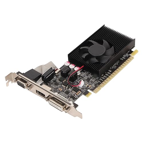 VBESTLIFE GT730 2 GB Grafikkarte, GDDR3, 64 Bit, PCI Express 2.0 X16, 810/1300 MHz, 2560 X 1600, Gaming-Grafikkarte mit HDMI, DVI I und Anschlüssen (GT730 2 GB GDDR3) von VBESTLIFE