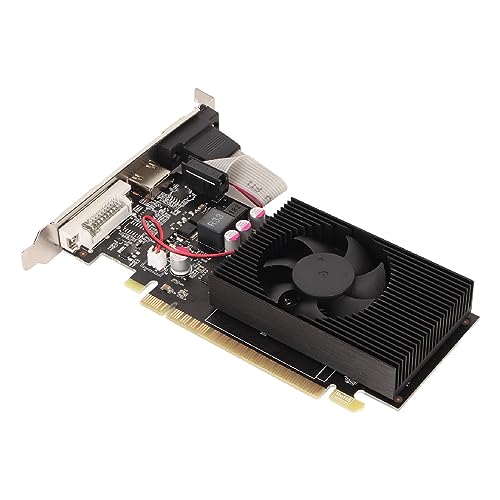 GT730 4 GB Grafikkarte, GDDR3, 128 Bit, 650/5000 MHz, Low-Profile-Grafikkarte für Desktop-Computer mit Lüfter (GT730 4 GB GDDR3) von VBESTLIFE