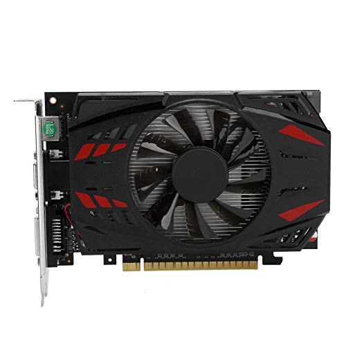 VBESTLIFE GTX1050Ti 1 GB Dual Fan DVI HDMI VGA Gaming-Grafikkarte, 128 Bit, DDR5, 780 MHz, PCI Express 3.0, Geräuscharme Grafikkarte für Desktop-PC von VBESTLIFE