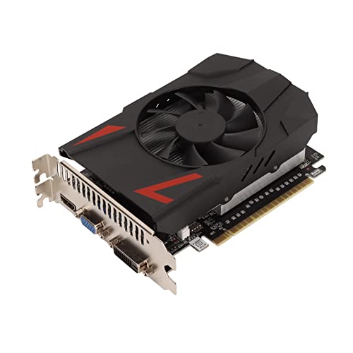 VBESTLIFE GTX650 2 GB Grafikkarte, DDR5, 128 Bit, PCI Express 3.0 X16, 928/1250 MHz, Gaming-Grafikkarte mit DVI-, VGA- und HDMI-Schnittstelle von VBESTLIFE