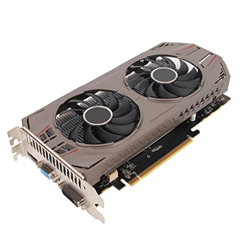 VBESTLIFE GTX750Ti-Grafikkarte, 2 GB GDDR5 128-Bit-Computergrafikkarte mit Zwei Lüftern 1020 5400 MHz, PCI Express 3.0-Gaming-Grafikkarte, DVI-HDMI-VGA-Anschlüsse von VBESTLIFE