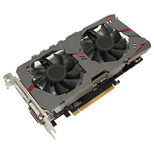 VBESTLIFE GTX960-Grafikkarte, 2 GB GDDR5 128-Bit-Computergrafikkarte mit Zwei Lüftern 12037010 MHz, PCI Express 3.0-Gaming-Grafikkarte, 2xDVI HDMI DP-Anschlüsse von VBESTLIFE