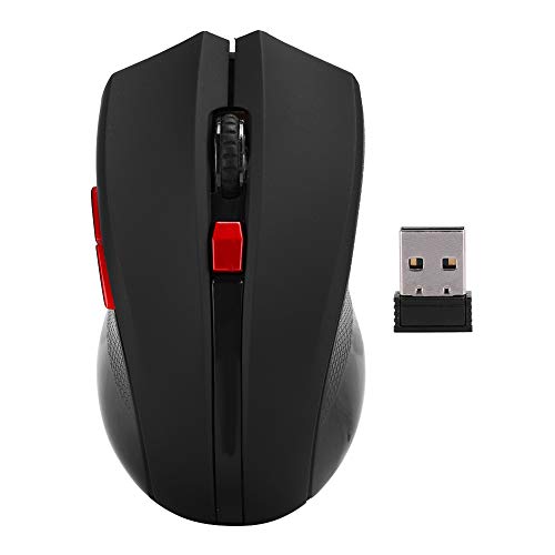 VBESTLIFE Gaming Mäuse Wireless Mouse Computer Leichtgewicht 2,4G Zubehör 6-Tasten Schwarz für Laptop Business Office von VBESTLIFE