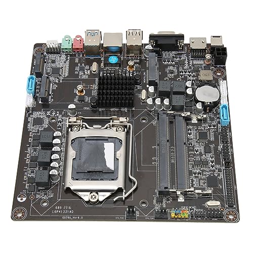 VBESTLIFE H81 Motherboard, LGA 1150 DDR3 ITX Gaming Motherboard für Core I3 I5 I7 für CPU der 4. 5. Generation, M.2 NVM, VGA, HDMI, 2 Audio-Anschlüsse, für DIY-Computer von VBESTLIFE