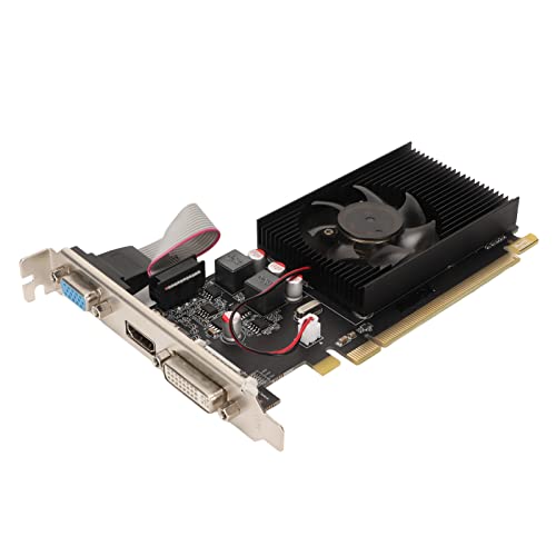 VBESTLIFE HD6450 2 GB Grafikkarte, DDR3, 64 Bit, PCI Express 2.1 X16, 750/3600 MHz, Desktop-PC-Gaming-Grafikkarte mit HDMI-, DVI- und VGA-Schnittstelle von VBESTLIFE