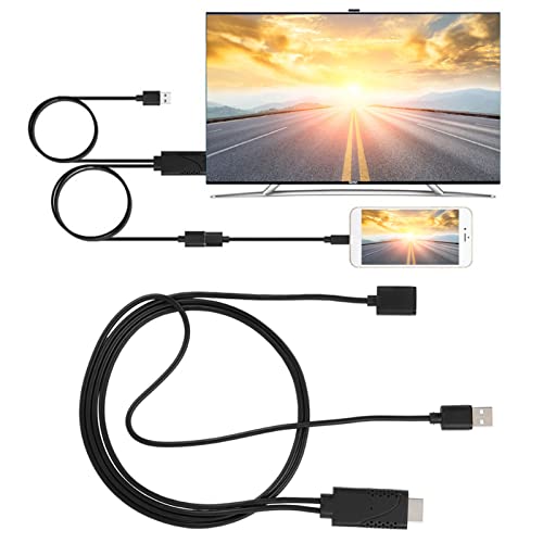 VBESTLIFE HDMI-Kabel-Adapter, USB-auf-HDTV-Kabel, USB-Buchse auf HDMI-Stecker, 1080P HDTV-Spiegelungskabel für IOS und Android von VBESTLIFE