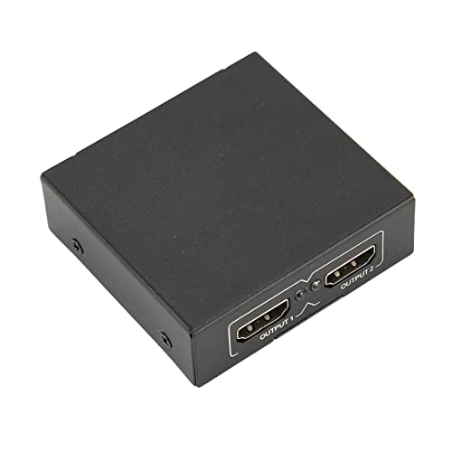 VBESTLIFE HDMI-Splitter, 1 in 2 Out Dual HD 1080P 3D-Verteiler, HDMI-Schaltverstärker, Audio-Video-Verteilerbox für HDTV, DVD, Projektor(#1) von VBESTLIFE