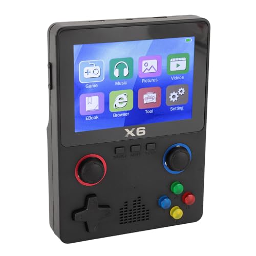 Handheld-Retro-Spielekonsole, Retro-Videokonsole für HD-Spiele, 3,5-Zoll-IPS-Bildschirm, 32 GB Speicher, Unterstützt 11 Simulatorspiele, 2000-mAh-Akku (Black) von VBESTLIFE