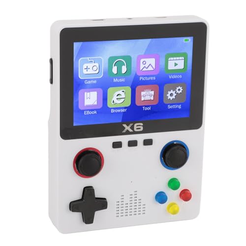 VBESTLIFE Handheld-Retro-Spielekonsole, Retro-Videokonsole für HD-Spiele, 3,5-Zoll-IPS-Bildschirm, 32 GB Speicher, Unterstützt 11 Simulatorspiele, 2000-mAh-Akku (White) von VBESTLIFE