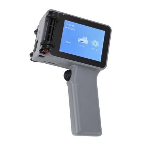 VBESTLIFE Handheld -Tintenstrahldrucker, Tragbare Tintenstrahldruckerpistole, 4,3 -Zoll -Touchscreen, 42 Ml Schwarze Patrone, Typ C Schnellaufladbar, für Barcode, Logo von VBESTLIFE