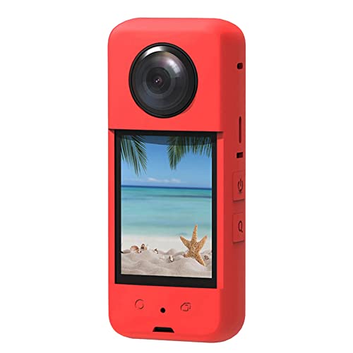 VBESTLIFE Hülle für Insta360 One X3, Silikon-Kameraschutzhülle, Gehäuseabdeckung und Objektivschutzhülle für Insta360 ONE X3(Rot) von VBESTLIFE