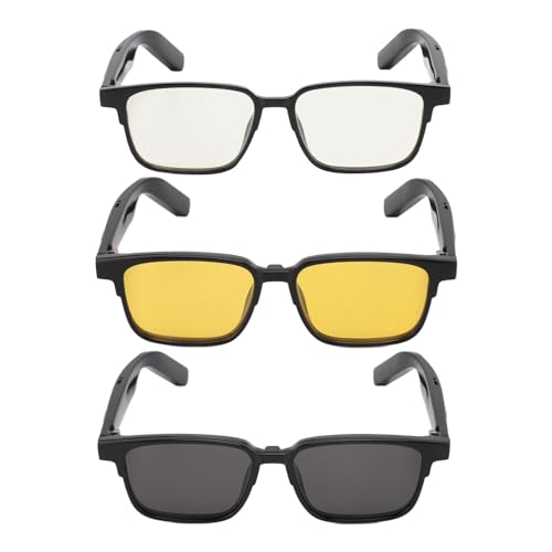 VBESTLIFE Intelligente Brille, Bluetooth 5.3 Open-Ear-Smart-Brille mit Integriertem Mikrofon, Sprachsteuerung, IP5 Wasserdicht, Zwei Lautsprecher, Stereo, für Männer (mit polarisiertem von VBESTLIFE