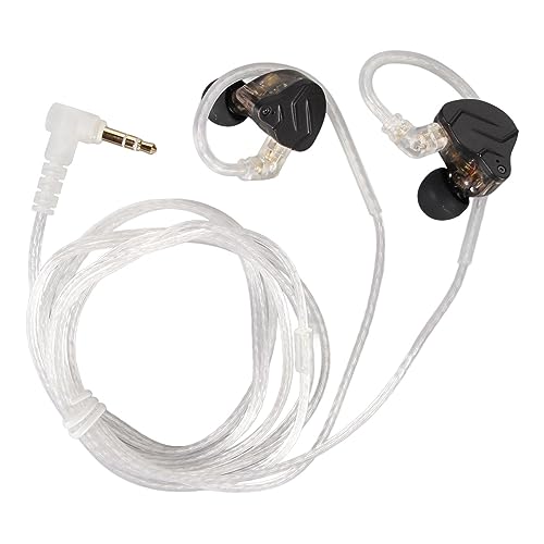VBESTLIFE KZ ZSN Prox 10 Mm Dynamischer Treiber, Balanced Armature, Dual-Treiber-Ohrhörer, Geräuschisolierung, Austauschbares Kabel, Auffälliges Design (Black) von VBESTLIFE