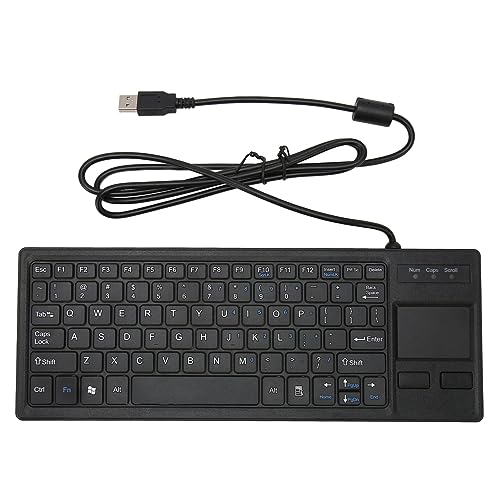 VBESTLIFE Kabelgebundene USB-Tastatur mit Integriertem Multi-Touch-Touchpad, Ultradünne X-Typ-Scherentasten, Ergonomische Tastatur mit HUB-Funktion, Mechanische Taste, Geeignet für den von VBESTLIFE