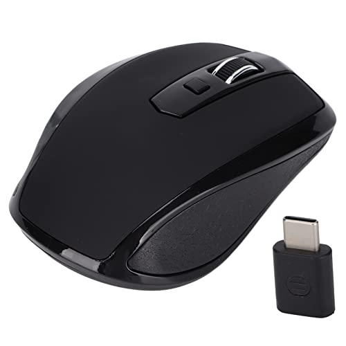 VBESTLIFE Kabellose Maus, 2,4 G, Ergonomische Optische Maus mit USB-C-Empfänger, 6 Tasten, 1600 DPI, 3 Anpassungsstufen, für Laptop, PC, Computer, Notebook von VBESTLIFE