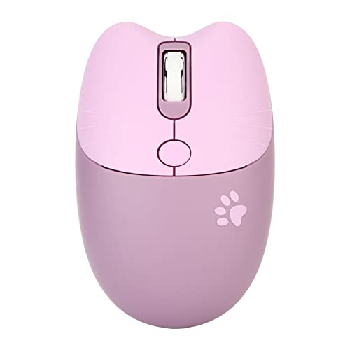 VBESTLIFE Kabellose Maus, 2,4 G Kabellose Optische Maus, Süße Katze, Leise Maus mit USB-Empfänger, 3 Stufen DPI Einstellbar, Geräuschlose Nutzung, für Laptop, Computer, Desktop-PC (violett) von VBESTLIFE